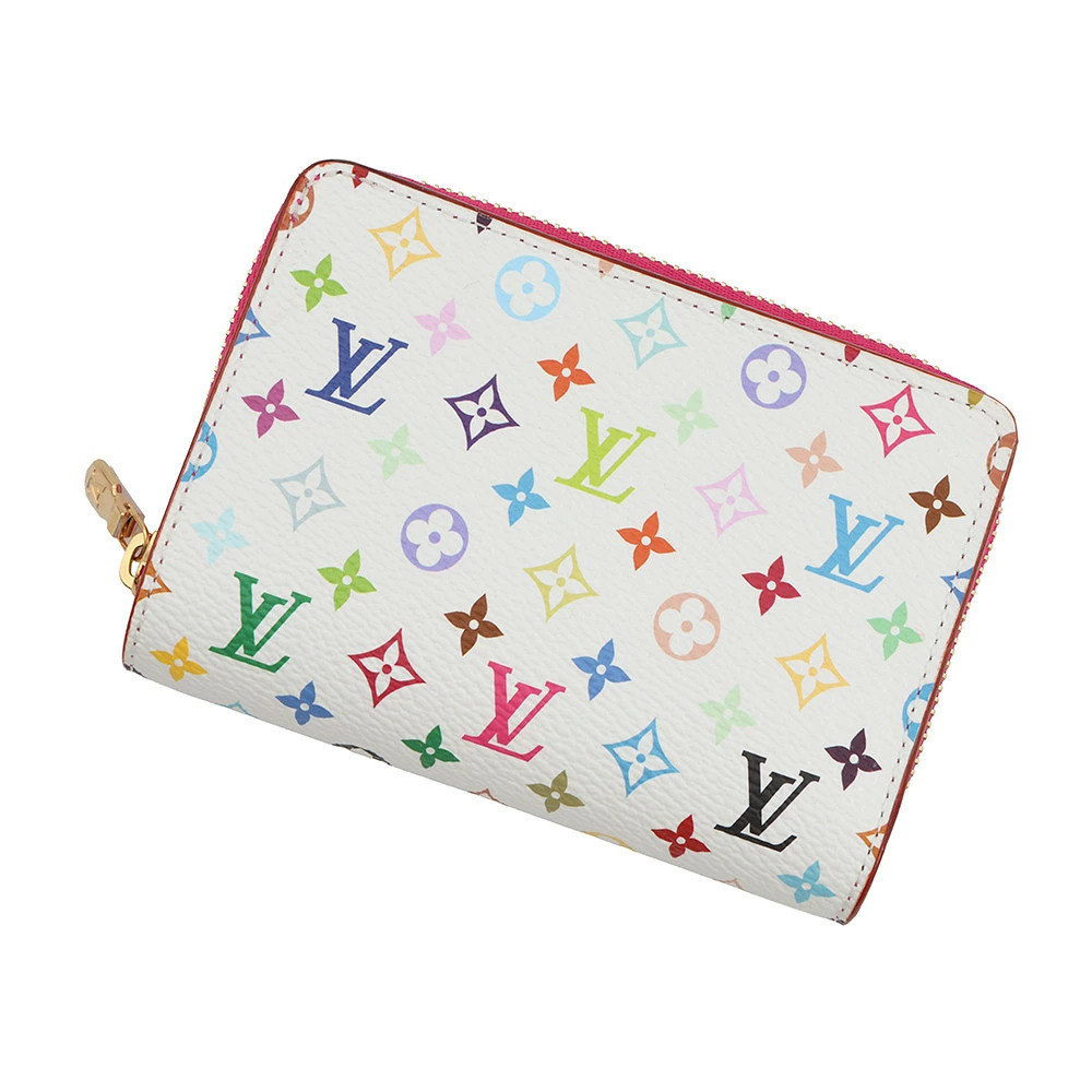 Louis Vuitton Bi fold Wallet Multicolor LV x TM Lou White Takashi Murakami